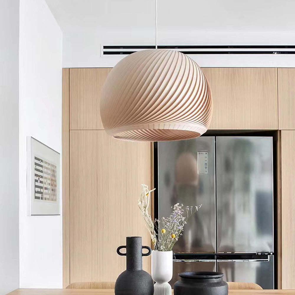 Wood Pendant Light - Ozawa Farmhouse Style