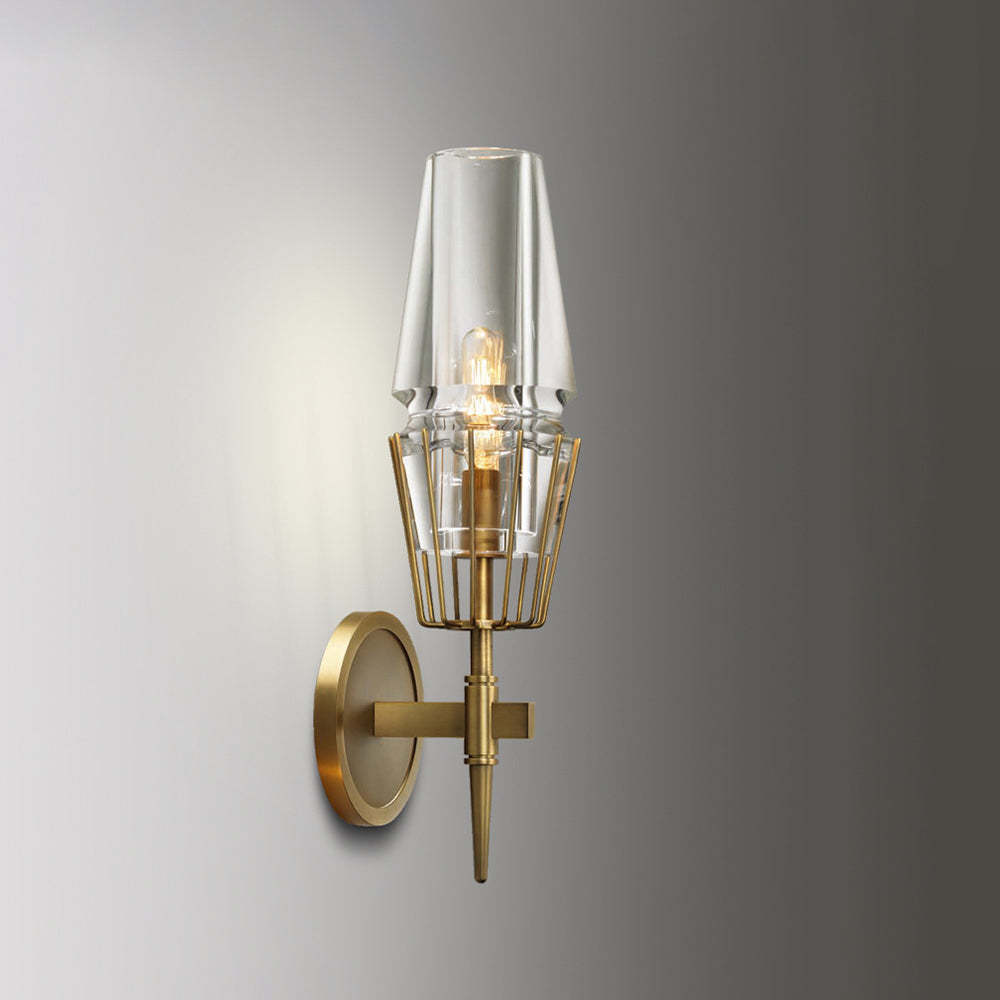 Blair Vintage Wall Lamp, Metal and Glass