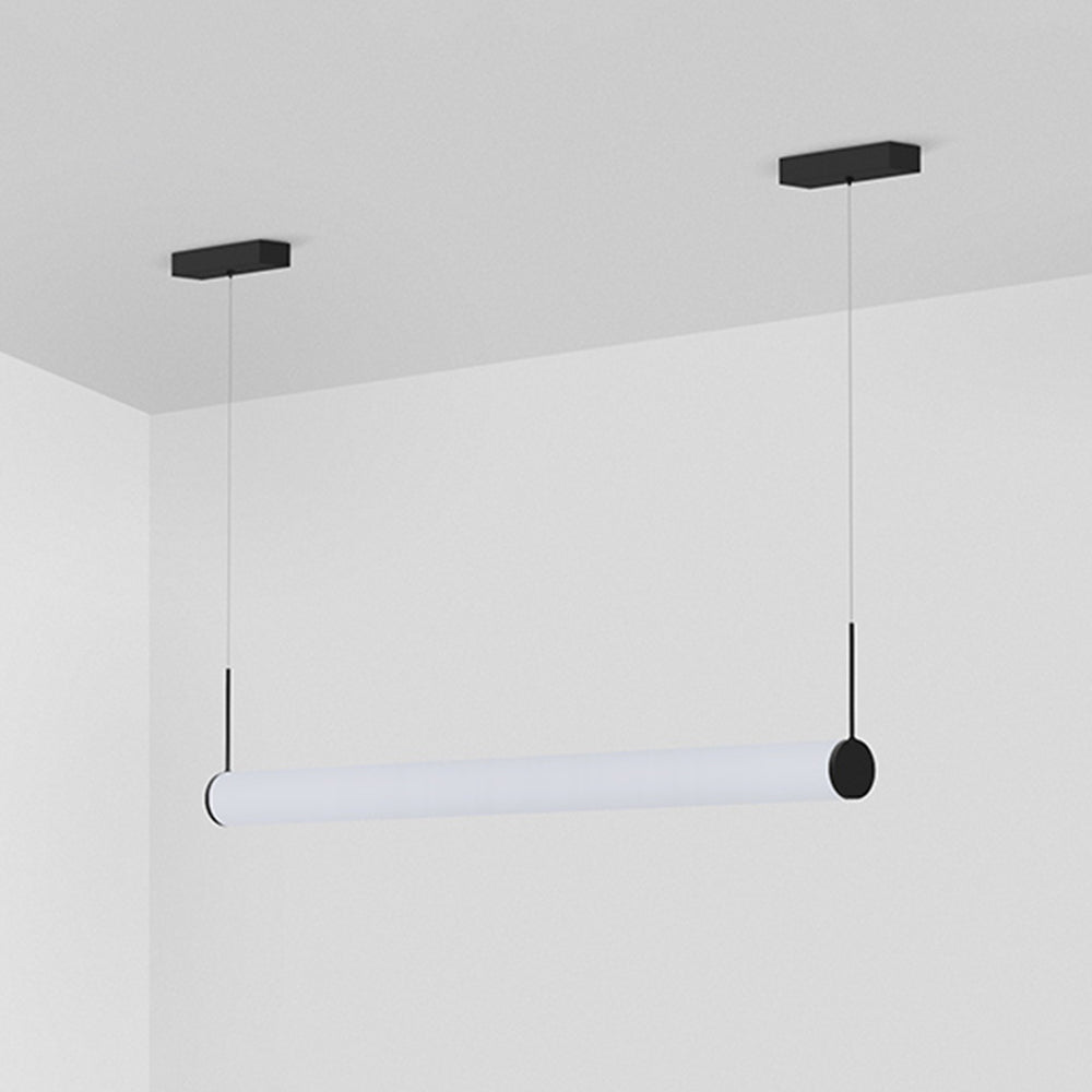 Edge cylinder modern pendant light. Minimalist outdoor lighting.