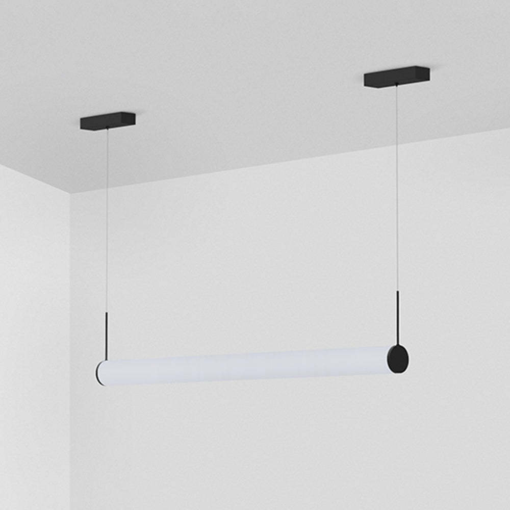 Edge cylinder modern pendant light. Minimalist outdoor lighting.