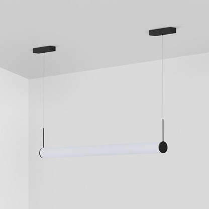 Edge cylinder modern pendant light. Minimalist outdoor lighting.