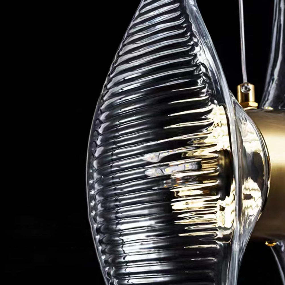 Kirsten Capiz Shell Pendant Light, glass texture detail