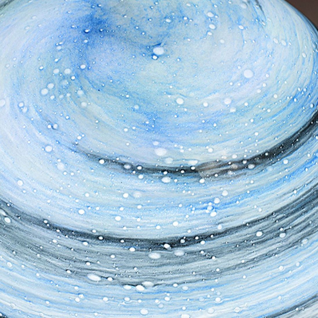Elif Moon Globe Light - Blue Glass Shade Detail