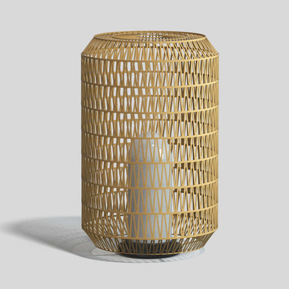 Ritta Rattan Outdoor Floor Lamp - Detailed View