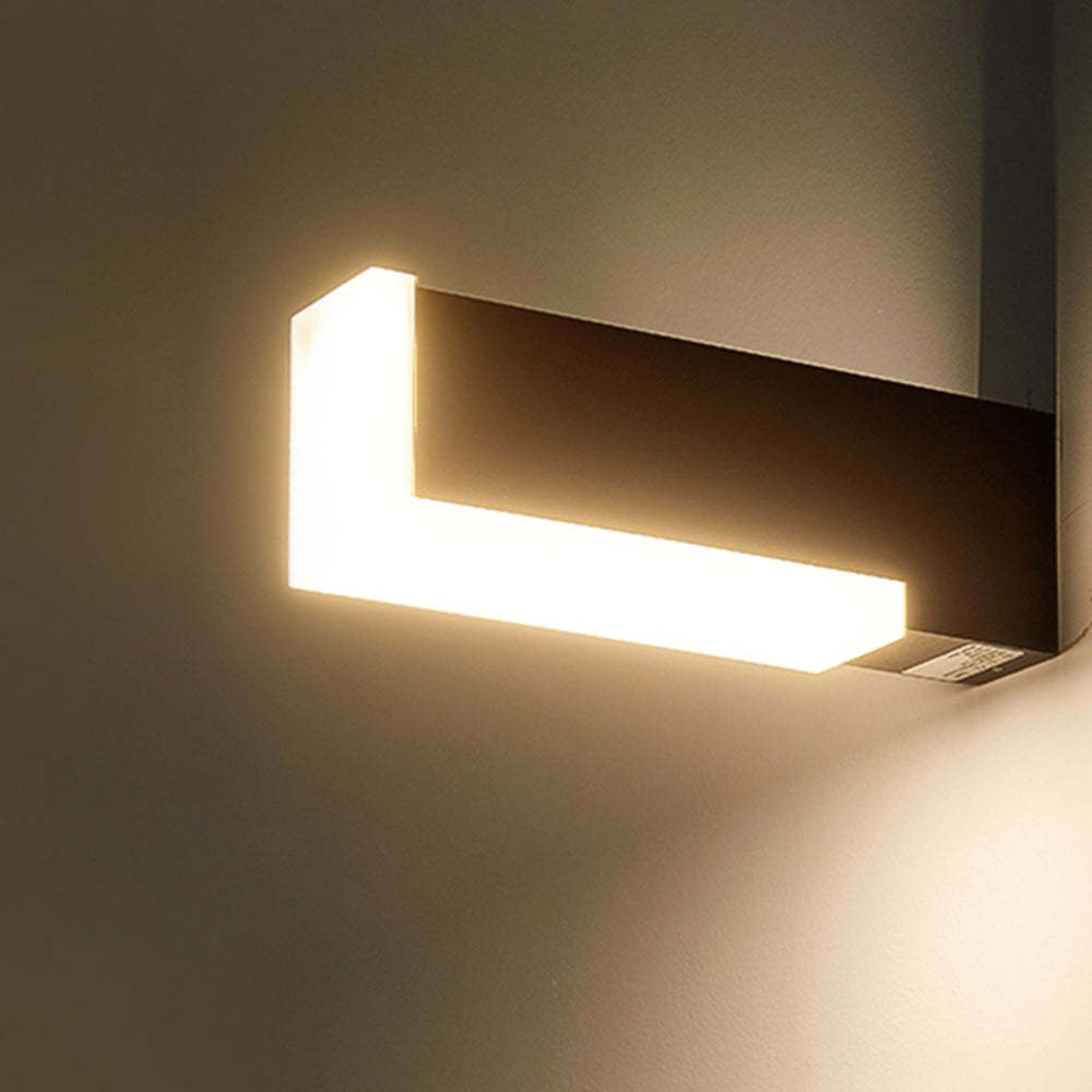 Orr Modern Geometric Outdoor Wall Lamp glowing