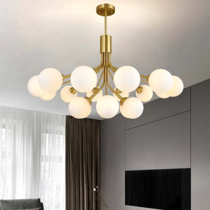 Modern Valentina chandelier with spherical lights