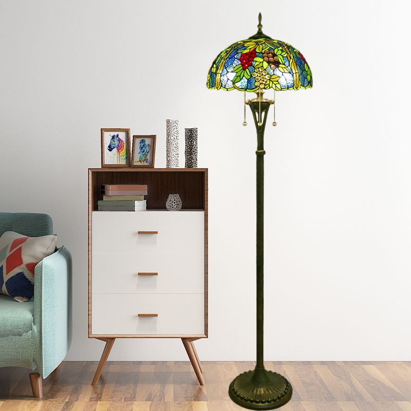 Colorful Vintage Metal Grapes Floor Lamp