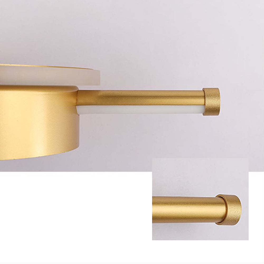 Gold Edge Modern Round Linear Metal Wall Lamp detail