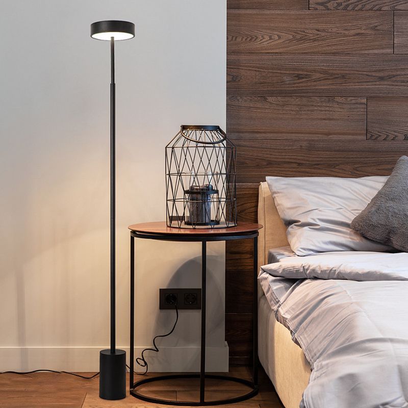 Edge Floor Lamp by Las Sola in modern bedroom setting