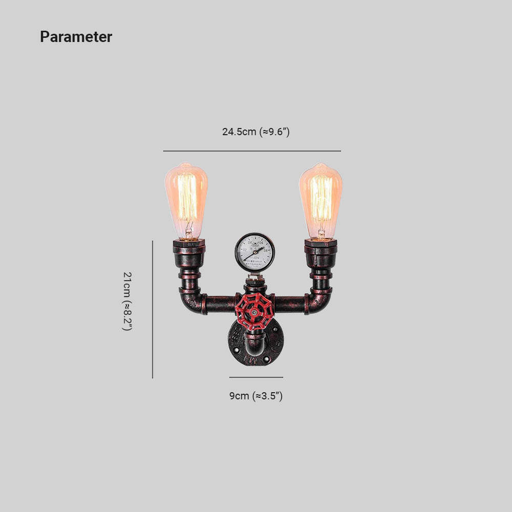Alessio Industrial Wall Lamp dimensions