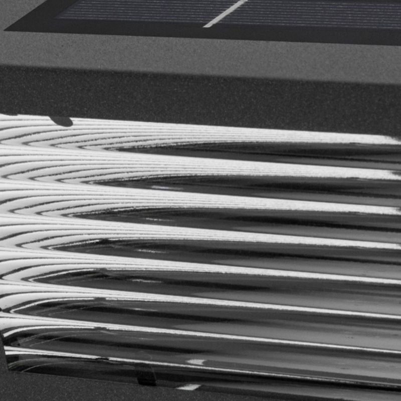 Riley Light Post: Ribbed glass close-up