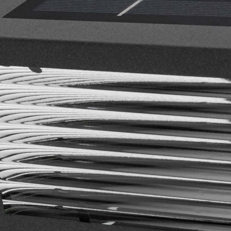 Riley Light Post: Ribbed glass close-up