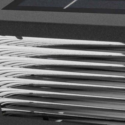 Riley Light Post: Ribbed glass close-up