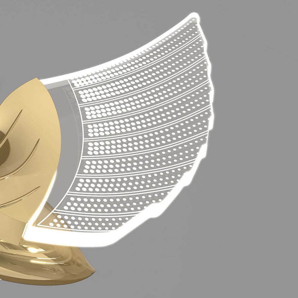 Kady Art Deco Swan Wall Lamp detail, acrylic and metal