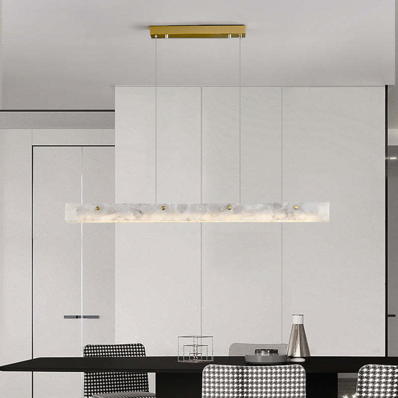 Marble Shade LED Pendant Light in Dining Room