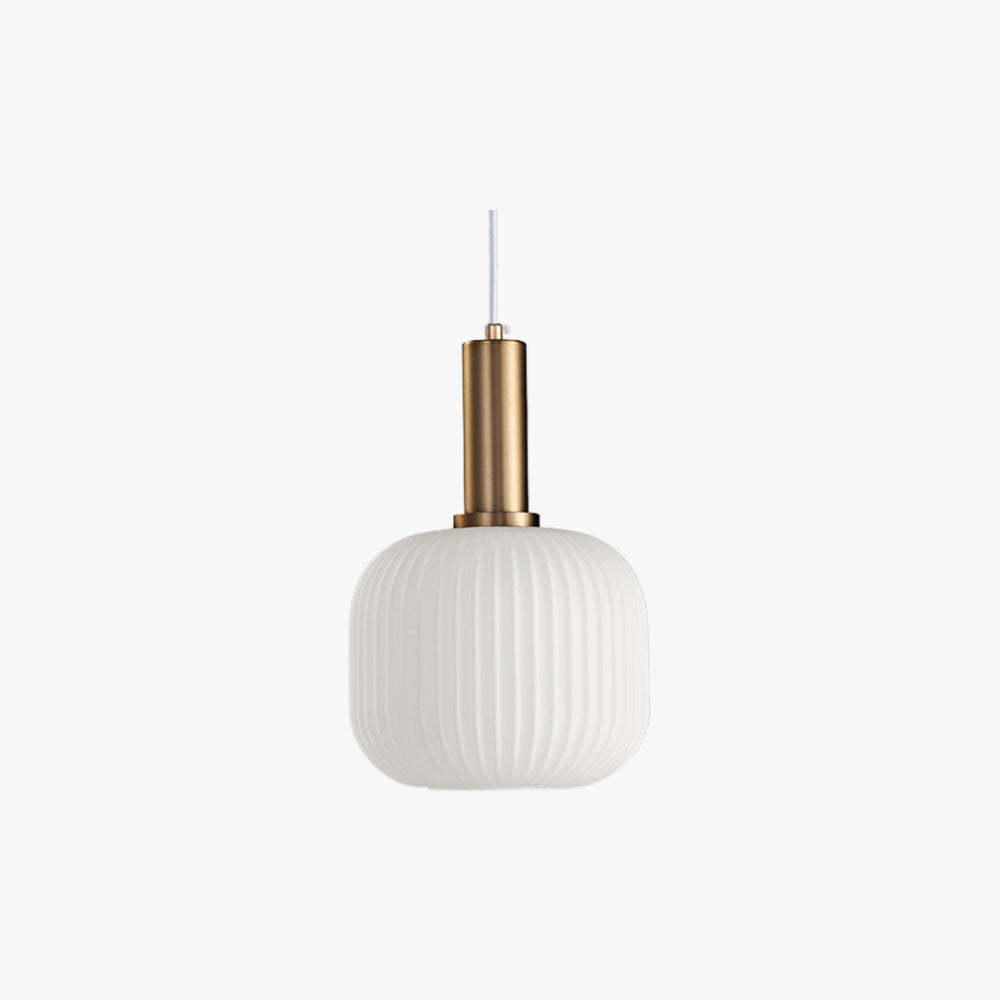 Hailie glass pendant light. Modern bedroom lighting.