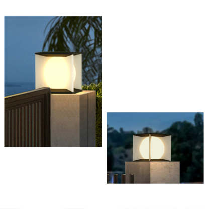 Elif Moon Pier Light. Modern outdoor metal lighting.