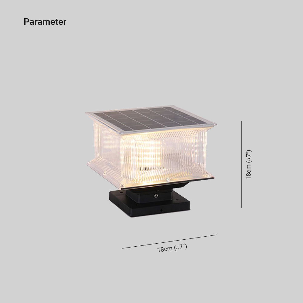 Riley LED Solar Lamp Dimensions, Outdoor Lighting