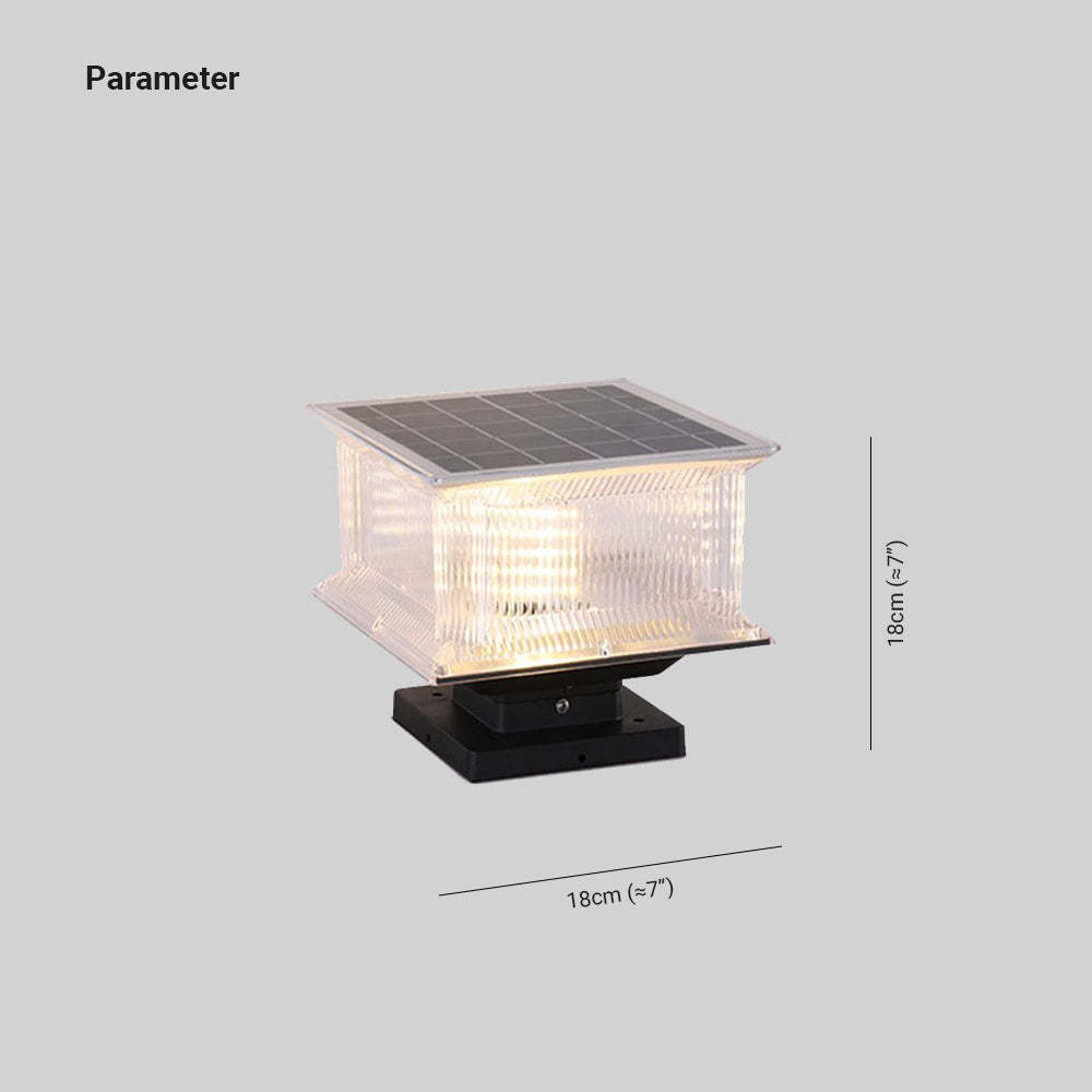 Riley LED Solar Lamp Dimensions, Outdoor Lighting