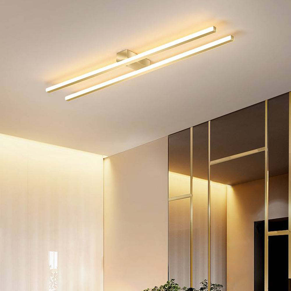 Edge LED Flush Mount Ceiling Light in Modern Hallway