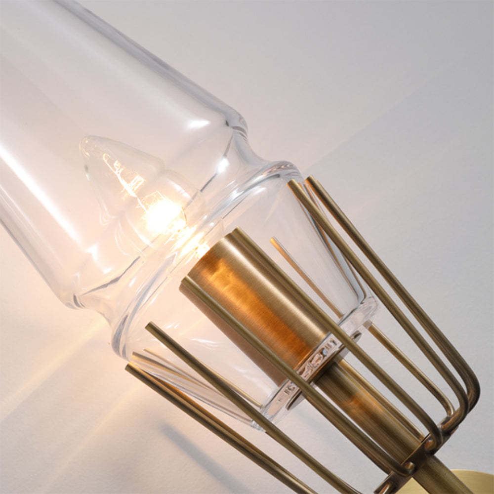 Blair Wall Lamp: Glass and Metal Vintage Design