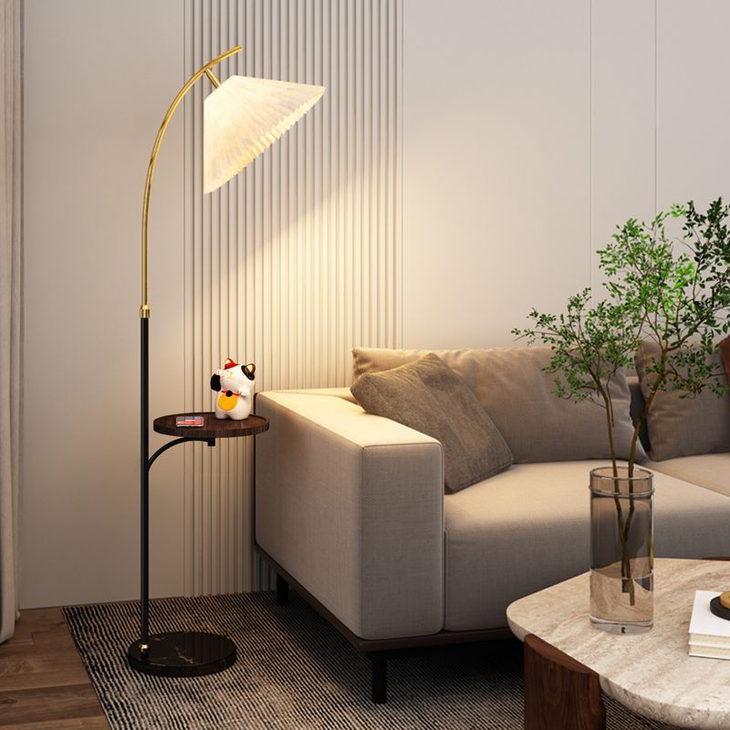 Ozawa floor lamp with side table, modern lighting.