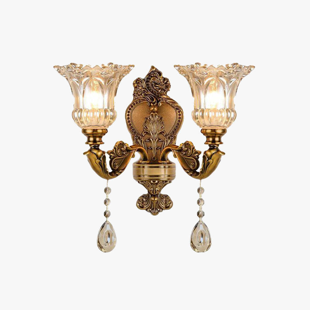 Félicie Vintage Wall Lamp, Metal and Glass Lighting