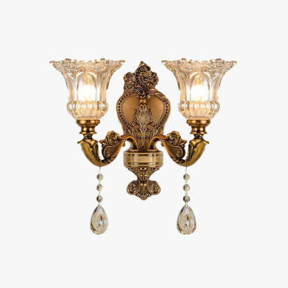 Félicie Vintage Wall Lamp, Metal and Glass Lighting