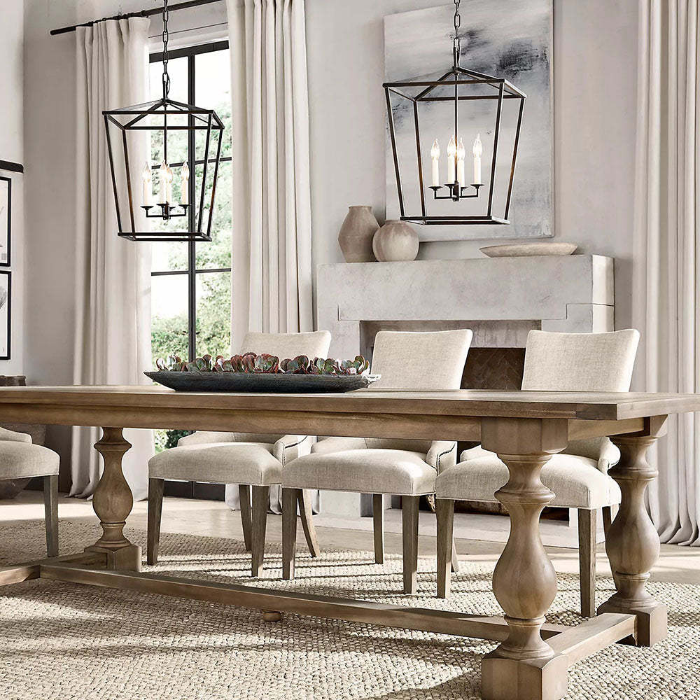 Brass Alessio LED Pendant Lights over Dining Table