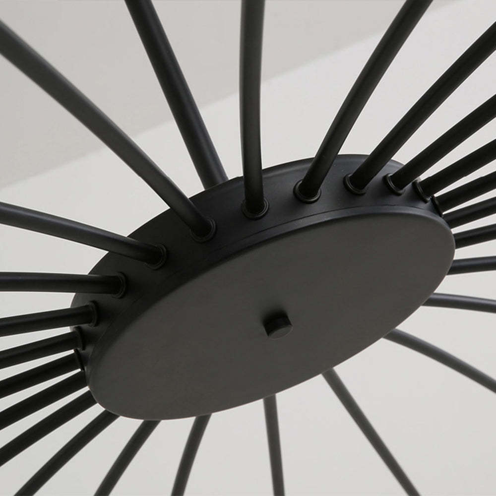 Evette Modern Chandelier detail: Metal rod design