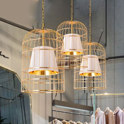 Gold Alessio Bird Cage Pendant Light