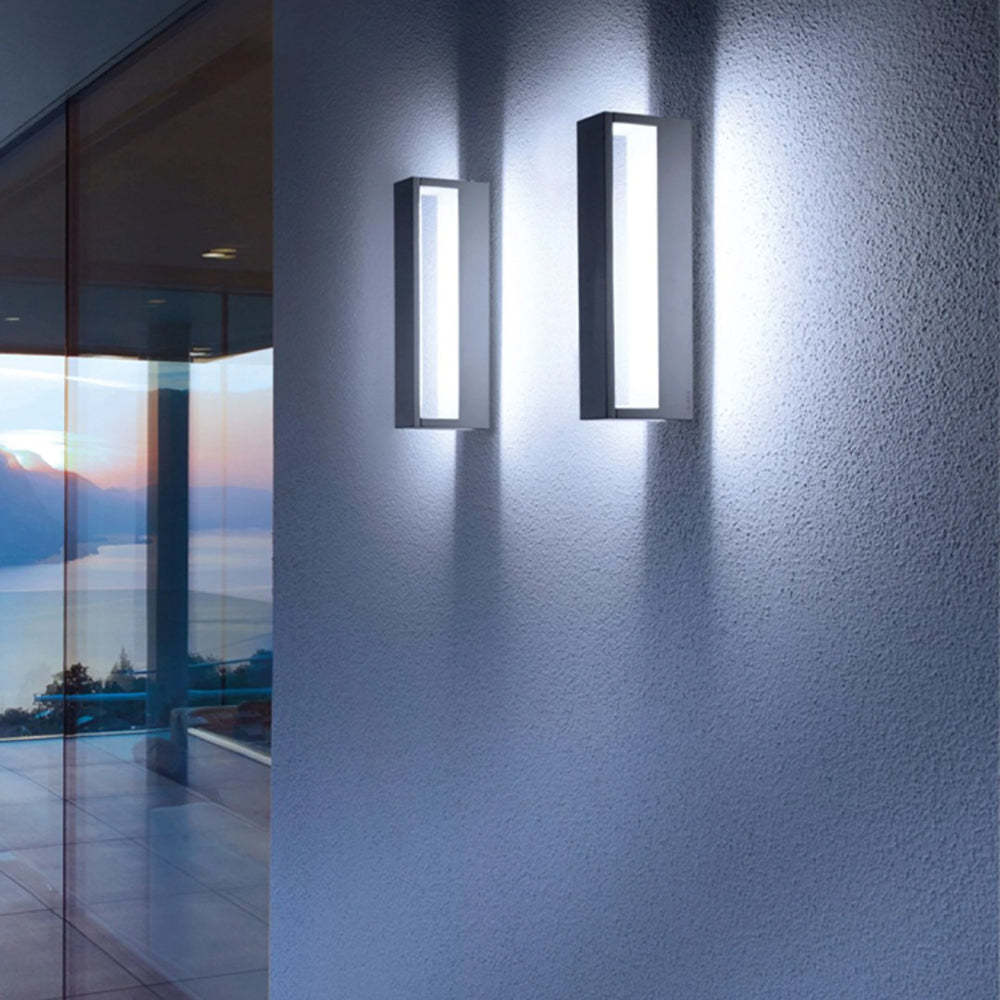 Orr Modern Outdoor Wall Lamps illuminating wall