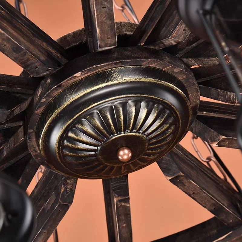 Close-up of Austin Wood/Metal Pendant Light