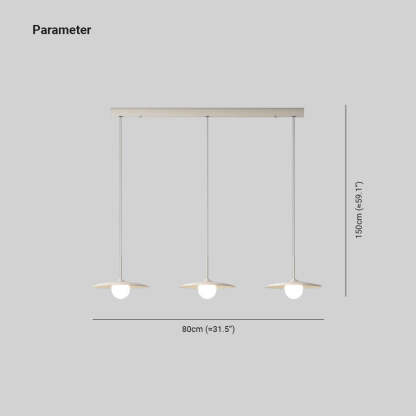 Dimensions of Carins Cluster Pendant Light, 150cm height
