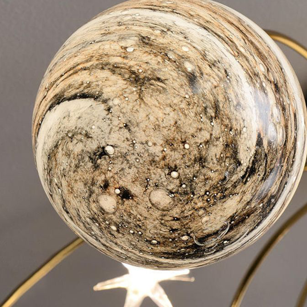 Elif planet ceiling light - glass globe close-up
