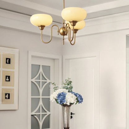Nielsen Vintage LED Metal Glass Chandelier Living Room