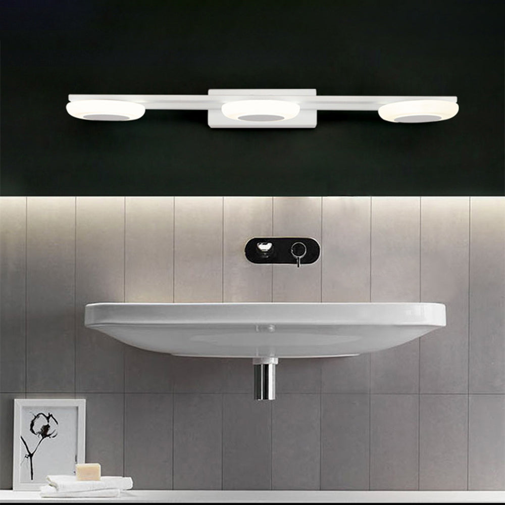Modern bathroom wall lamp above sink, minimalist bathroom design