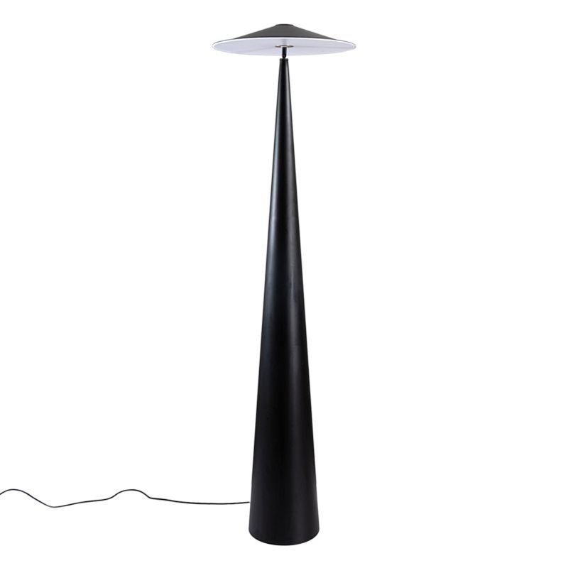 Salgado floor lamp black metal saucer design