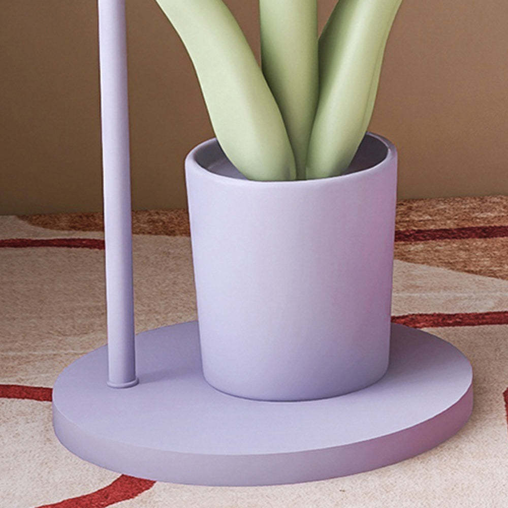 Purple Lily Floor Lamp Base with Tulip Pot - Las Sola Lily Modern Floor Lamp Metal Glass Bedroom