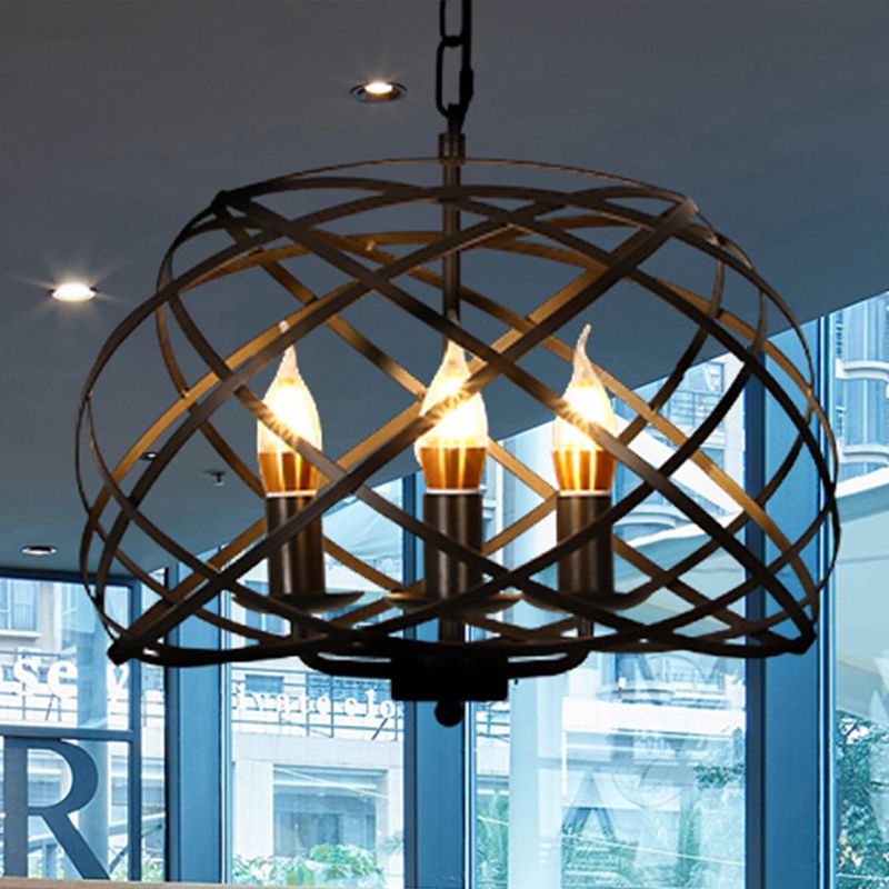 Vintage Cage Chandelier | Alessio Retro Lighting