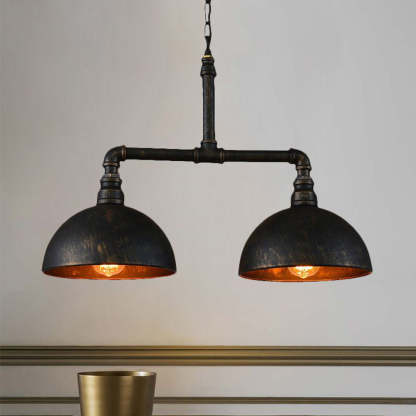 Industrial pendant light. Alessio dome lamp fixture.