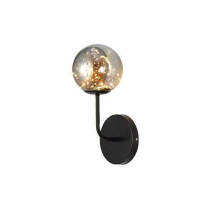Black Valentina Starry Globe Wall Lamp