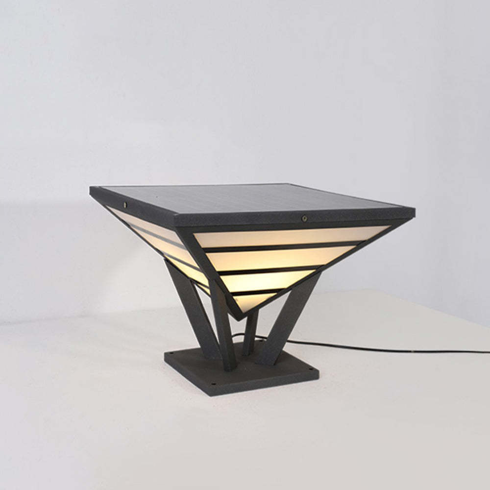 Riley Modern Diamond Metal Outdoor Table Lamps, Warm Light