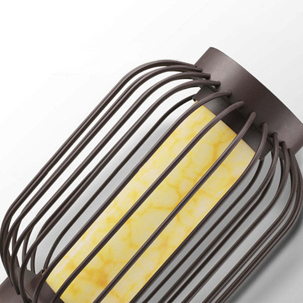 Orr Lantern metal frame detail, outdoor lighting