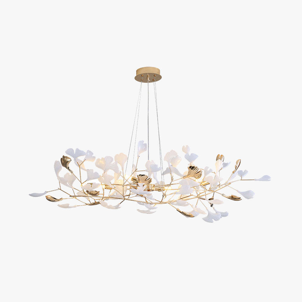 Olivia Modern Petal Shaped Metal Ceramic Chandelier Dining Room