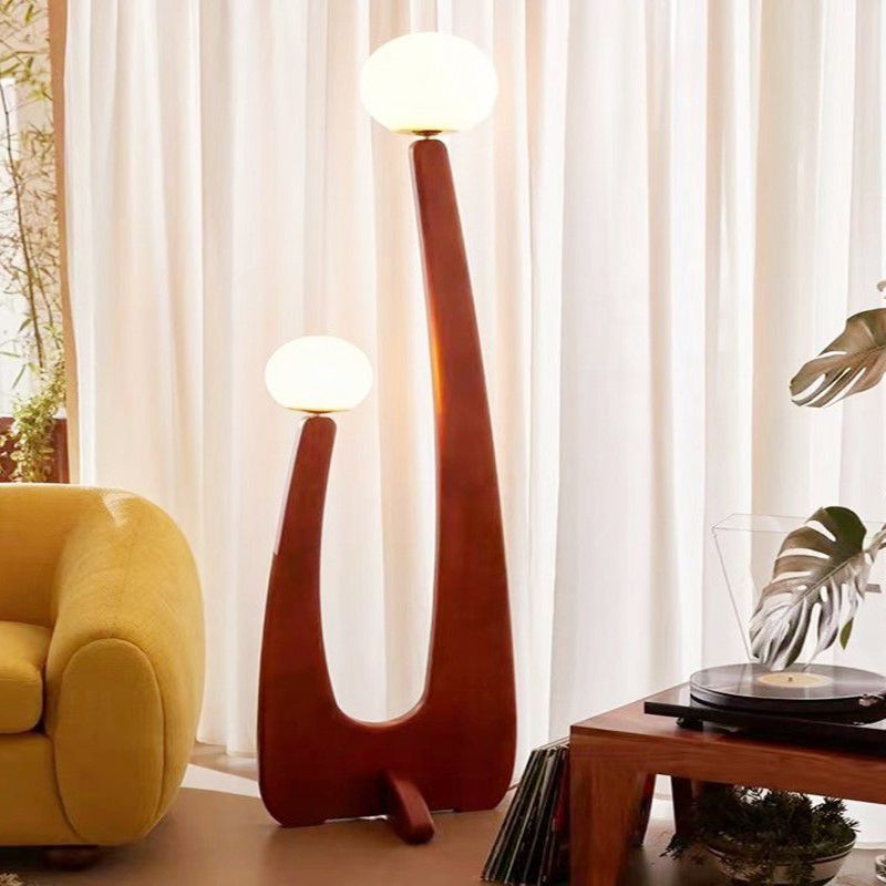 Las Sola Avi vintage wood floor lamp