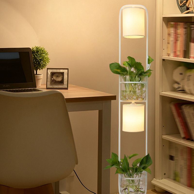Eryn Floor Lamp with Planters - Indoor Lighting Decor