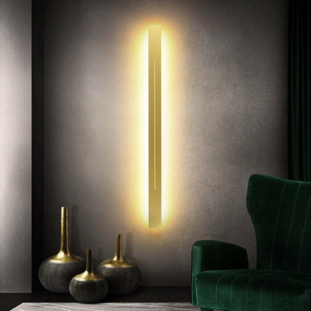 Edge Modern Gold LED Wall Lamp illuminating living space