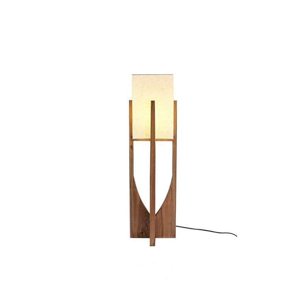 Ozawa Wood Fabric Floor Lamp - Modern Lighting