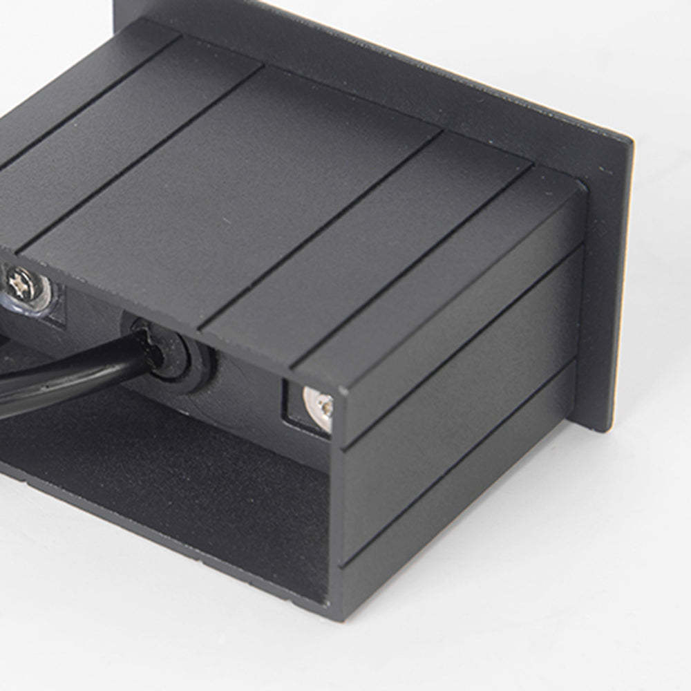 Orr modern metal outdoor step light - close up